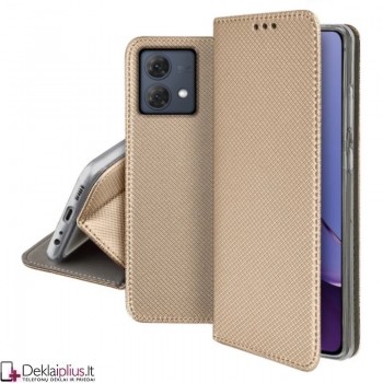 Telone atverčiamas dėklas - auksinės spalvos (Motorola Moto G84) Telone atverčiamas dėklas - auksinės spalvos (Motorola Moto G84)